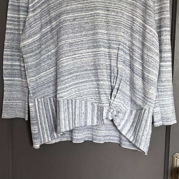 Nic + Zoe Vital Twist Sweater Pullover Knit Top Blue Stripes Women's XXL 2XL - Picture 5 of 12